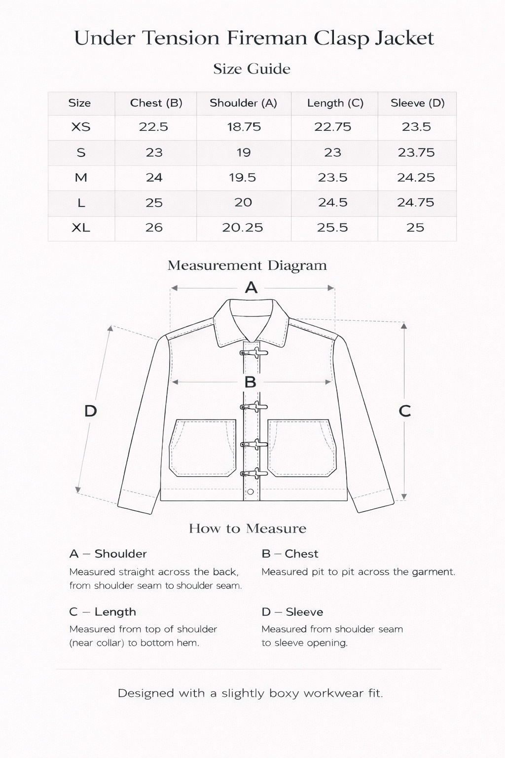 Under Tension Fireman Clasp Jacket