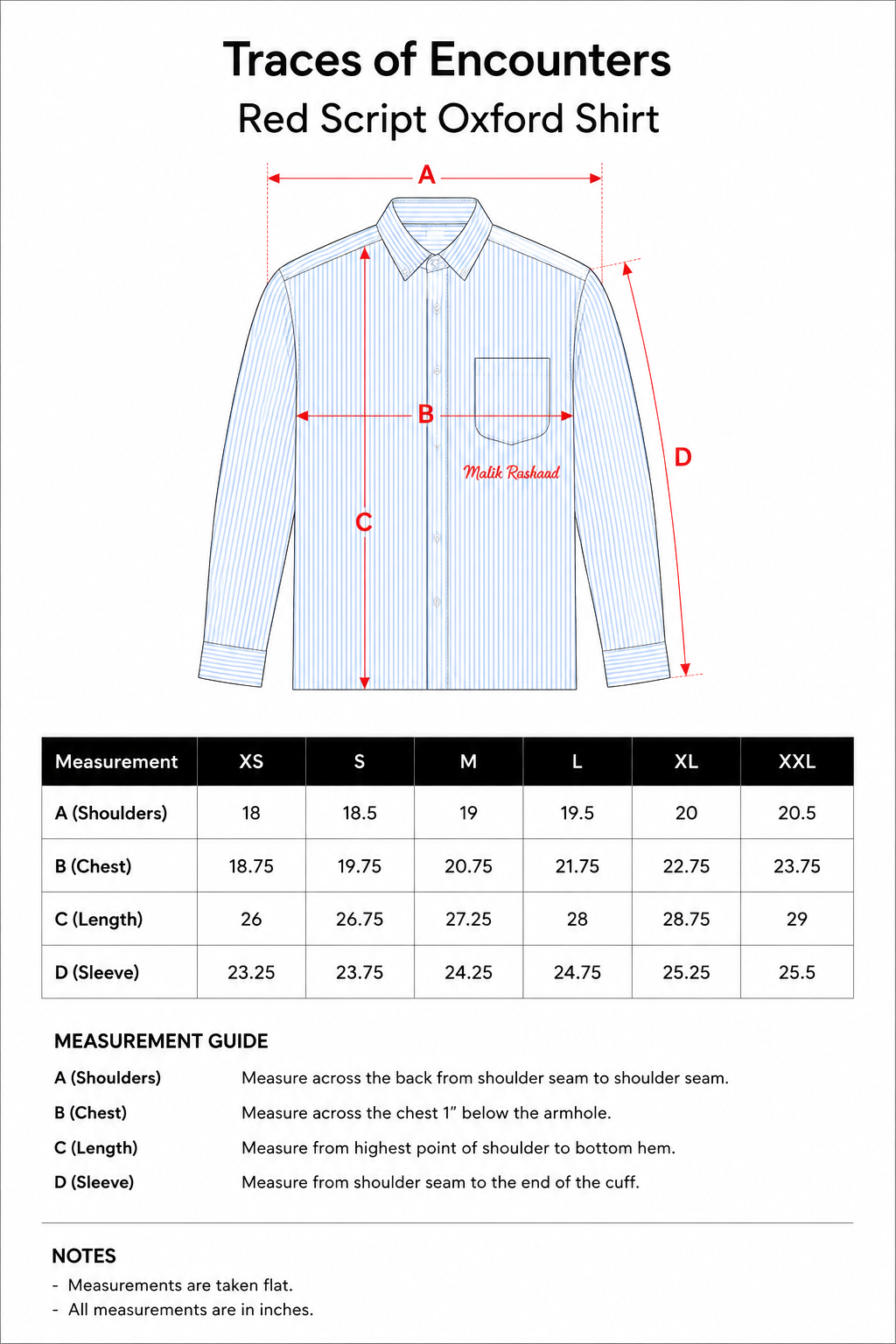 Red Script Oxford Shirt